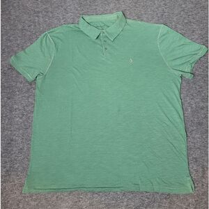 John Varvatos Victor Men's Stub Polo Shirt Size  Regular Fit Green Cotton